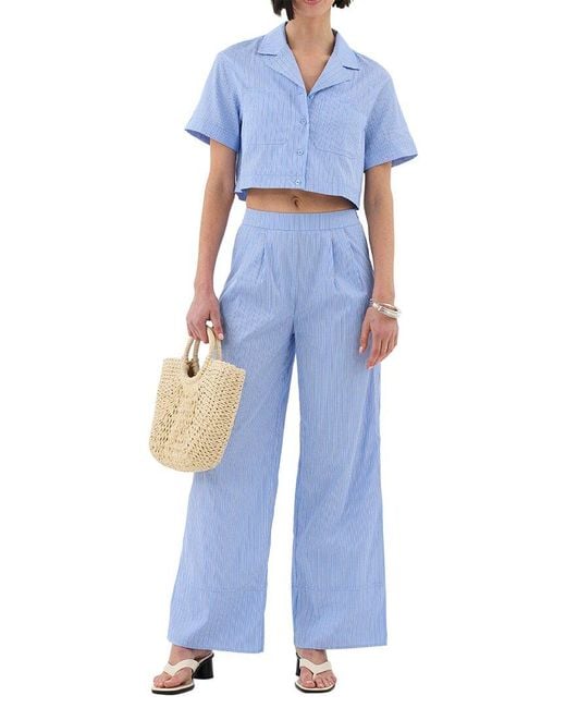 Extro & Vert Blue Cropped Shirt