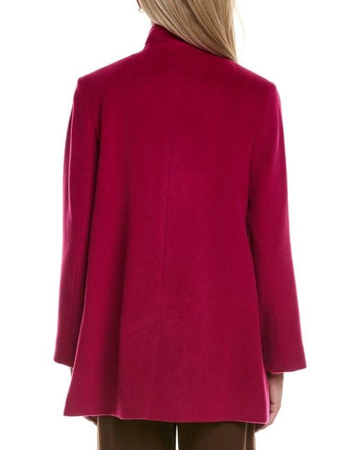 Fleurette Red Wool-Blend Coat