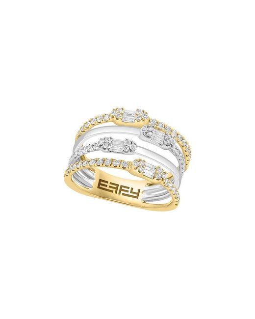 Effy Fine Jewelry White 14K 1.33 Ct. Tw. Diamond & Sapphire Ring