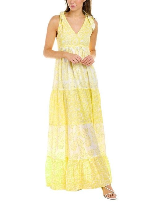 ASH & EDEN Yellow Sasha Maxi Dress
