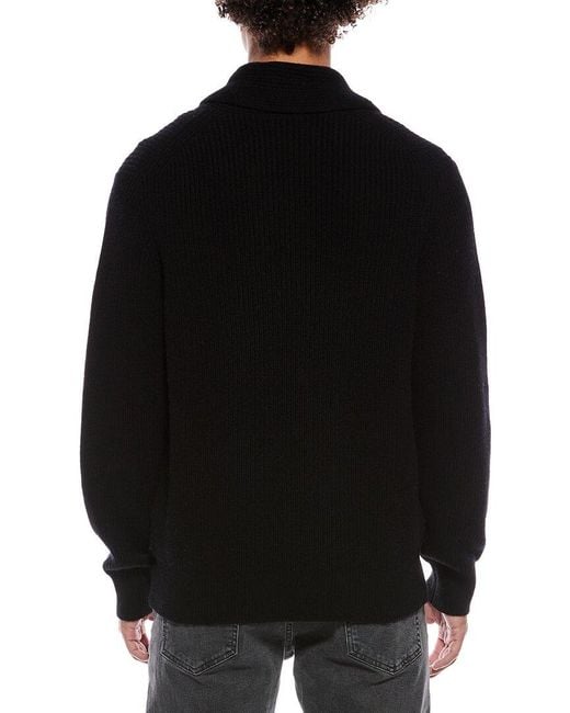 Vince Black Shaker Wool & Cashmere-Blend Sweater for men