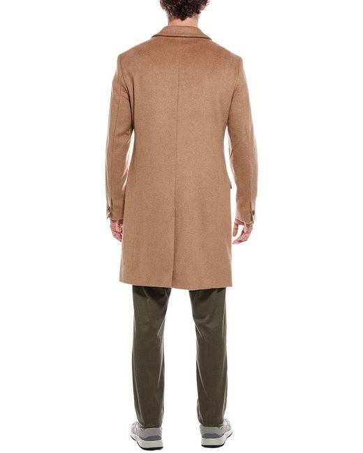 AllSaints Natural Hal Suede-Trim Wool-Blend Coat for men