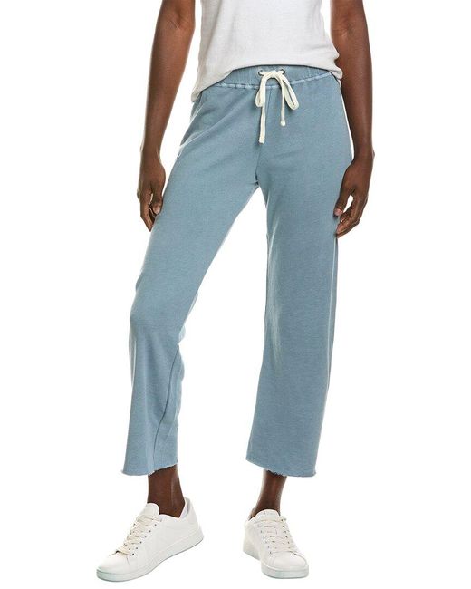 James Perse Blue French Terry Cutoff Sweatpant