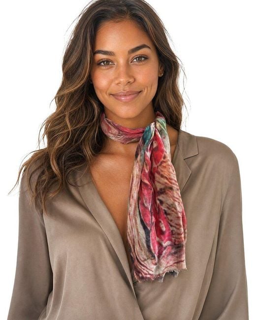 Blue Pacific Brown Silk-Blend Neckerchief