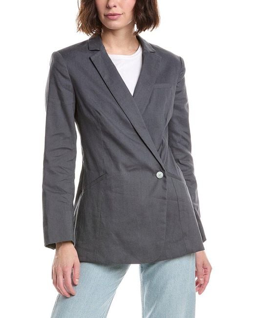 Rag & Bone Gray Jade Linen Blazer