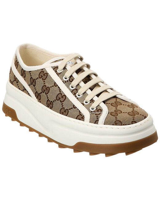 Gucci White Gg Canvas Sneaker