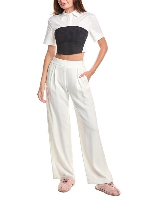 Jonathan Simkhai White Granger Combo Shirt