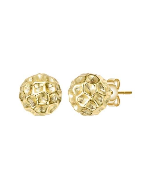 Genevive Jewelry Metallic 14K Plated Honeycomb Earrings