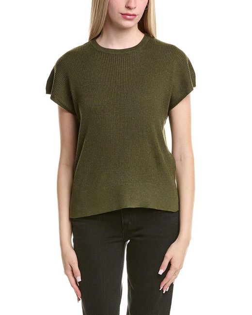 Splendid Green Rib Knit Top