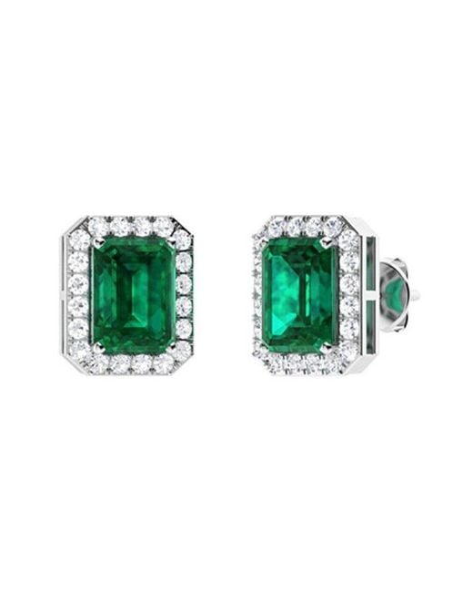 Forever Creations USA Inc. Green Signature Collection 14k 0.82 Ct. Tw. Diamond & Emerald Studs