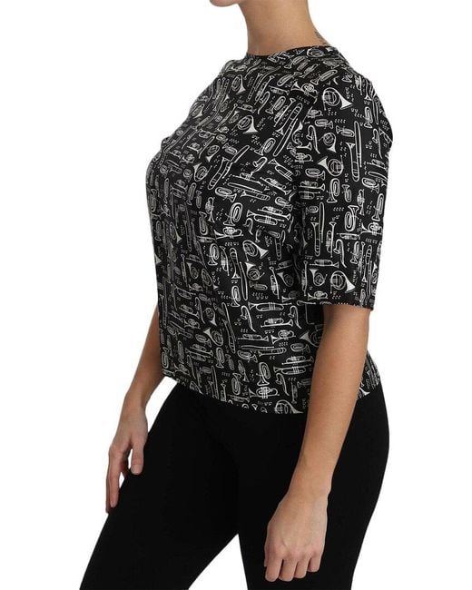 Dolce & Gabbana Black Silk Blouse