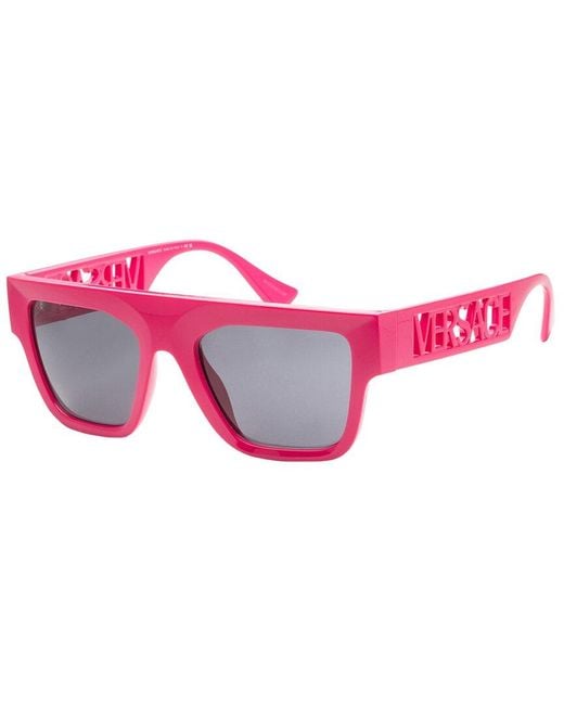 Versace Pink Ve 4430u 536787 53mm Rectangle Sunglasses