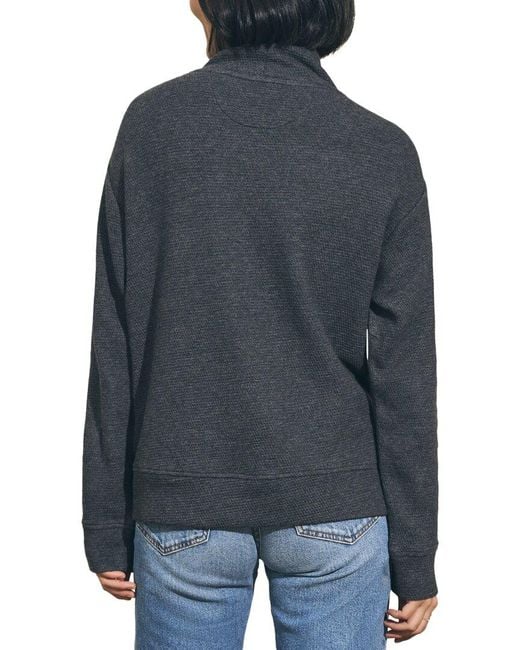 Faherty Brand Blue Surf Waffle Pullover