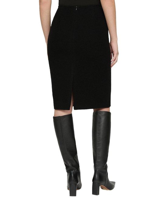 Lafayette 148 New York Black Casey Wool-blend Skirt