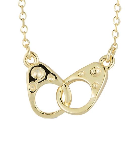 Glaze Jewelry Metallic 14k Over Silver Dainty Handcuff Necklace