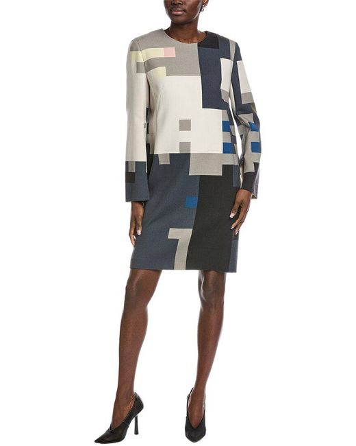 Akris Natural Wool Midi Dress