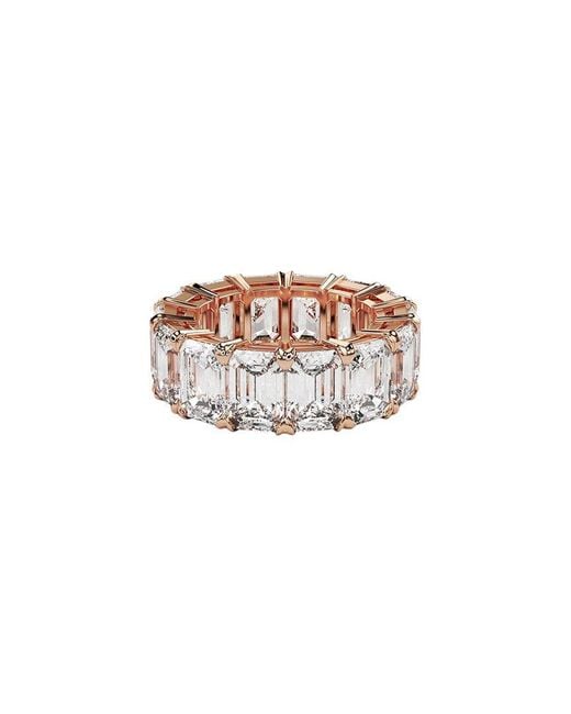 Lab Grown Diamonds White 14K Rose 15.00 Ct. Tw. Lab-Grown Diamond Ring