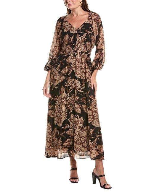 Taylor Brown Long Sleeve Midi Dress