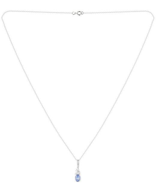 Gregg Ruth White 14K 0.52 Ct. Tw. Diamond & Sapphire Pendant
