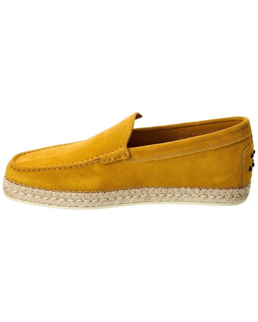 Tod's Yellow Suede Espadrille for men