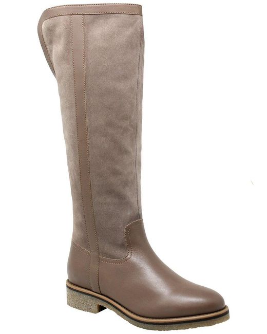 Charles David Brown Yarn Suede & Leather Boot