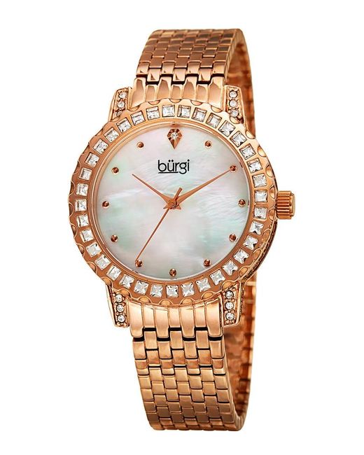 Burgi Metallic Burgi Brass Watch