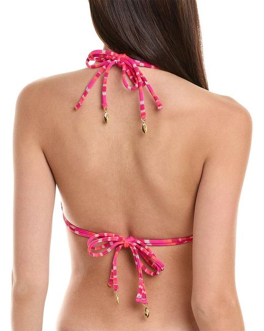 Trina Turk Pink Marai Triangle Bikini Top