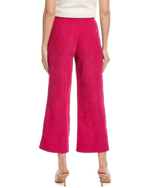 Joseph Ribkoff Pink Corduroy Wide Leg Pant