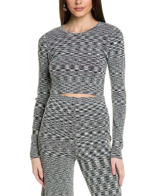 Solid & Striped Gray The Cara Top