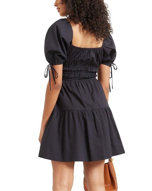 MODERN CITIZEN Black Mori Smocked-waist Tiered Mini Dress