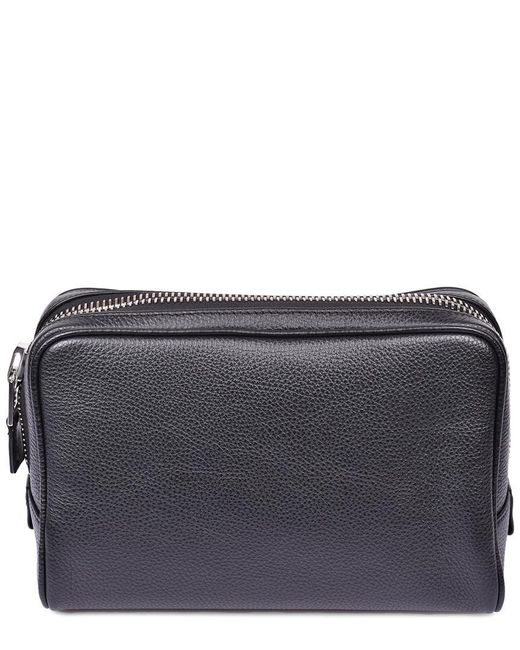 Tom Ford Gray Leather Dopp Kit for men