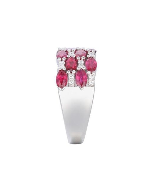 Gregg Ruth Pink 14K 2.70 Ct. Tw. Diamond & Ruby Band