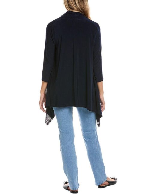 Joseph Ribkoff Black Lace Hem Cardigan