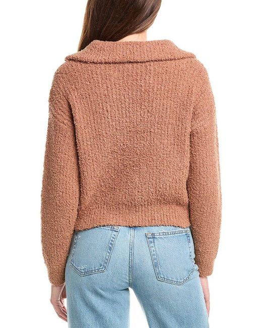 Saltwater Luxe Blue Fuzzy 1/2-Zip Pullover