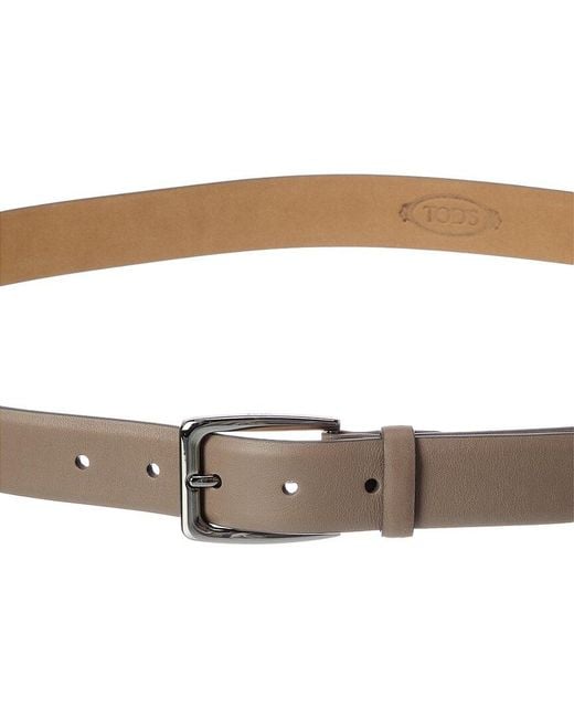 Tod's White Leather Belt for men