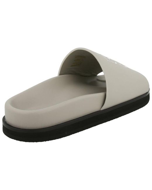 Off-White c/o Virgil Abloh Gray Off-whitetm Pool Time Leather Sandal for men