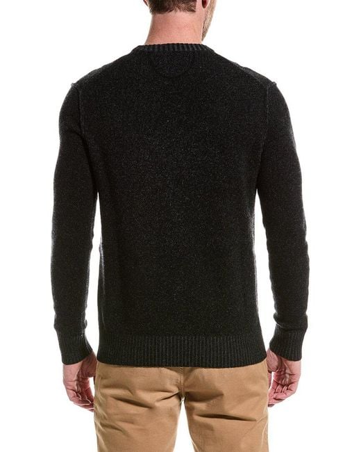 Raffi Black Wool & Cashmere-blend Crewneck Sweater for men