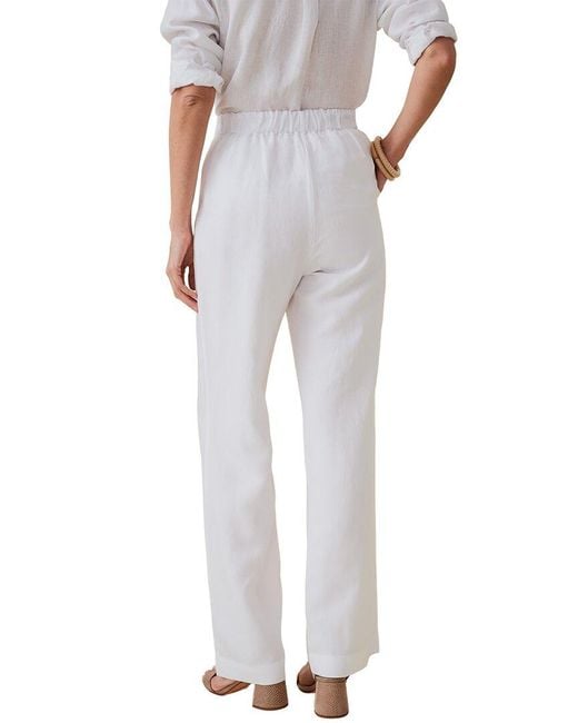J.McLaughlin Gray Rita Linen-Blend Pant