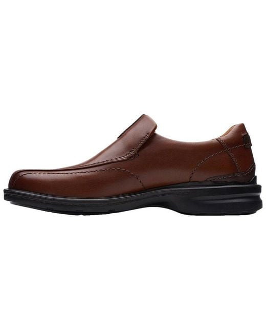 Clarks Brown Gessler Step Leather Loafer for men