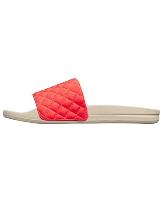 Athletic Propulsion Labs Red Lusso Leather Slide