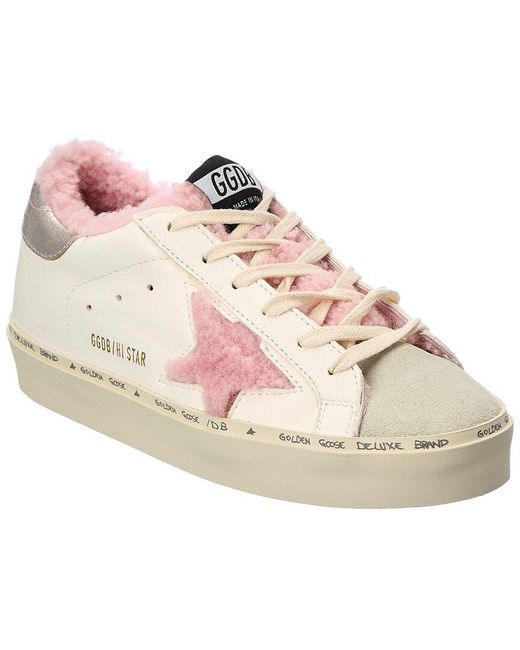 Golden Goose Deluxe Brand Pink Hi Star Leather & Shearling Sneaker