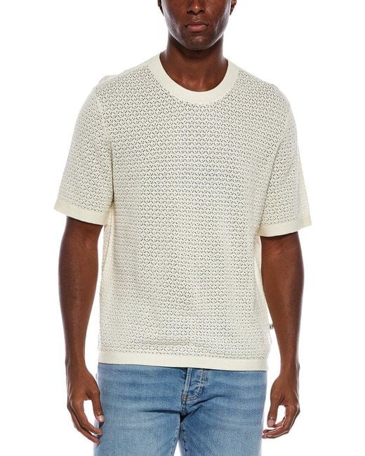 Civil Society White Shafa Boxy Crop Chunky Link Mesh Sweater for men