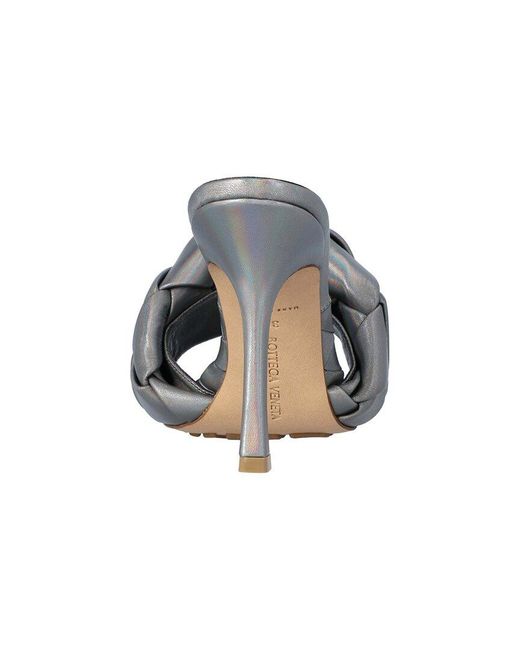 Bottega Veneta Gray Lambskin Lido Mule (Authentic Pre-Loved)