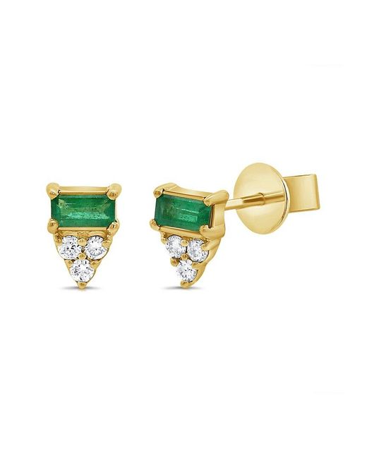 Sabrina Designs Green 14k 0.30 Ct. Tw. Diamond & Emerald Studs