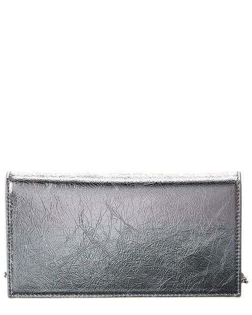 Christian Louboutin Gray Loubi54 Leather Clutch