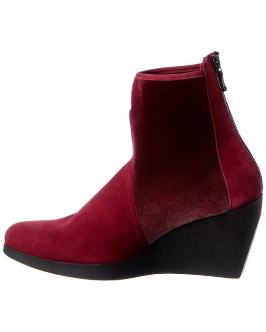 Arche Red Vitage Suede Bootie