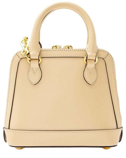 Gucci Natural Beige Leather Horsebit 1955 Mini Satchel (authentic Pre-loved)