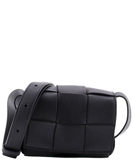 Bottega Veneta Black Maxi Intrecciato Leather Cassette Crossbody Candy (authentic Pre-loved)