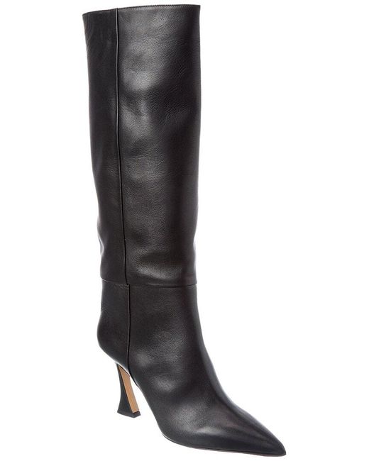 Alexandre Birman Black Brena 85 Leather Knee-High Boot