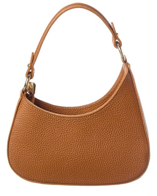 Italian Leather Brown Shoulder Bag